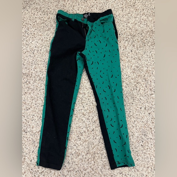 Hell Bunny Denim - Hell Bunny Duo Green Bat Jeans